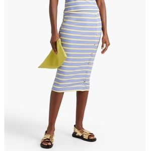 NWT WALTER BAKER Monroe Stripped Knit Ribbed Skirt Elastic Waistband Size XS